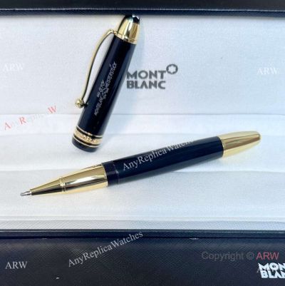 2024 New Copy Montblanc Meisterstuck 100th Anniversary Pen Black Precious Resin